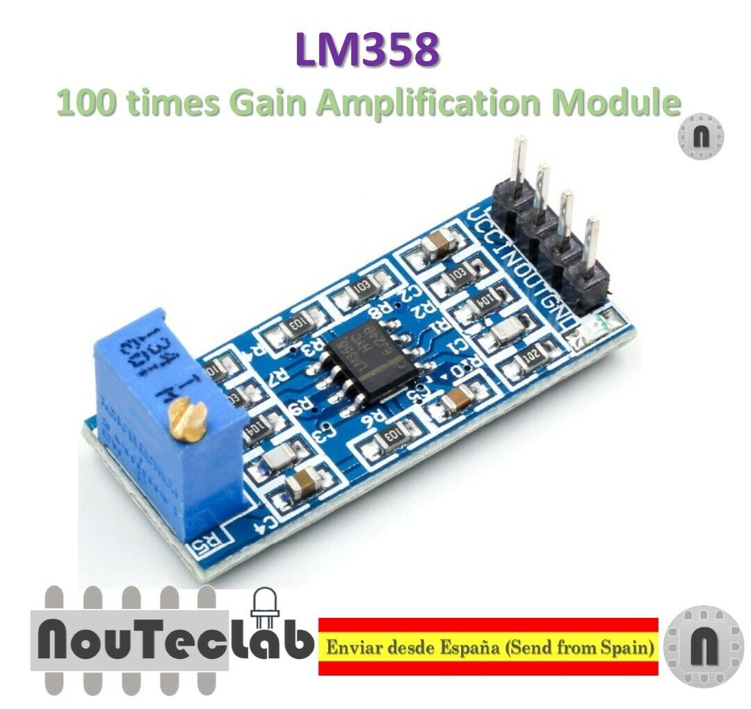 LM358 100 Times Gain Amplification Module Operational Amplifier Module