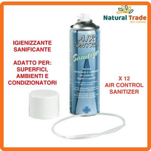 AIR CONTROL SANITIZER 500 ml Igienizzante Sanificante Superfici e Ambiente 12 pz