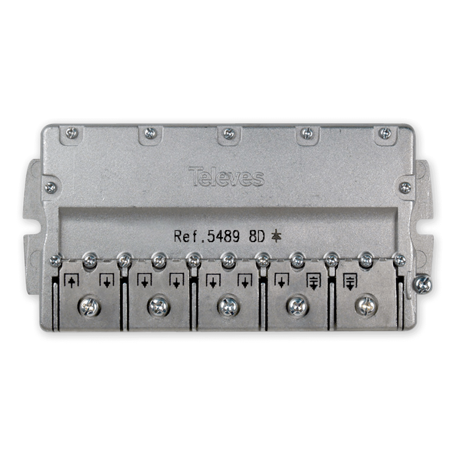 Ragazzino Da 8 Uscite Freeview e Sat Con Connettore Flangia 16 DB Da Televes