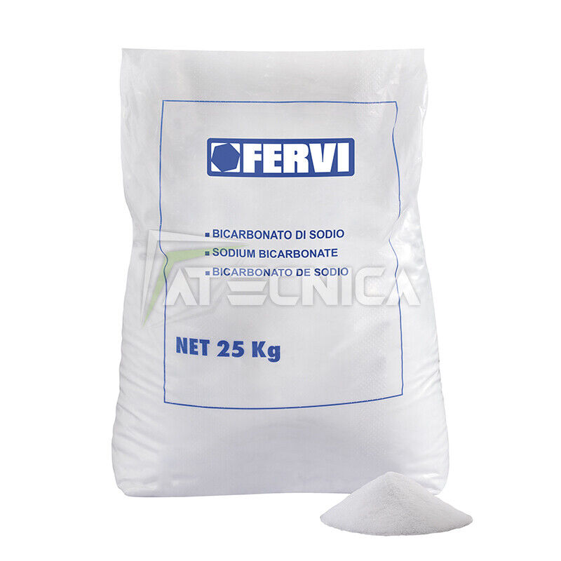 Bicarbonato di sodio 25K grana fine 36-80 per sabbiatura sabbiatrice Fervi 0310B
