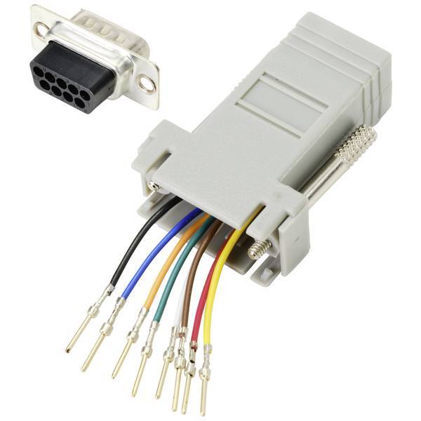 TRU COMPONENTS ADATTATORE SUB-D SPINA A 9 POLI PRESA RJ45 1 PZ