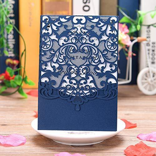 CYSKY Invitation Card Confezione da 50 Biglietti invito Cuore con Carta (O4B)