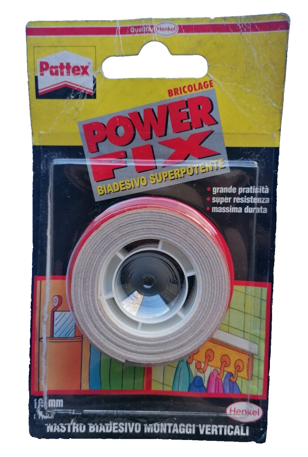 Biadesivo Power Fix  9x1,5 Pattex Nastro Adesivo Morbido Super Resistente