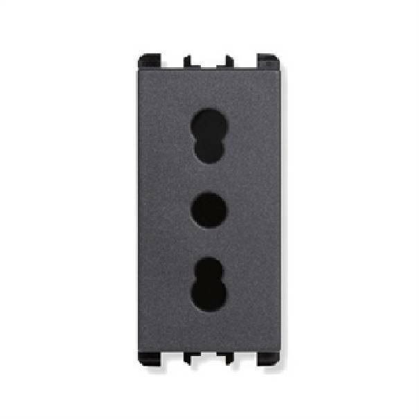 SIMON URMET PRESA BIPASSO 2P+T 16A-250V ANTRACITE 10303
