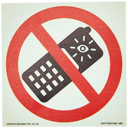 P910 Proibizione: No fotocamera phone Sign - 85x85mm - S85