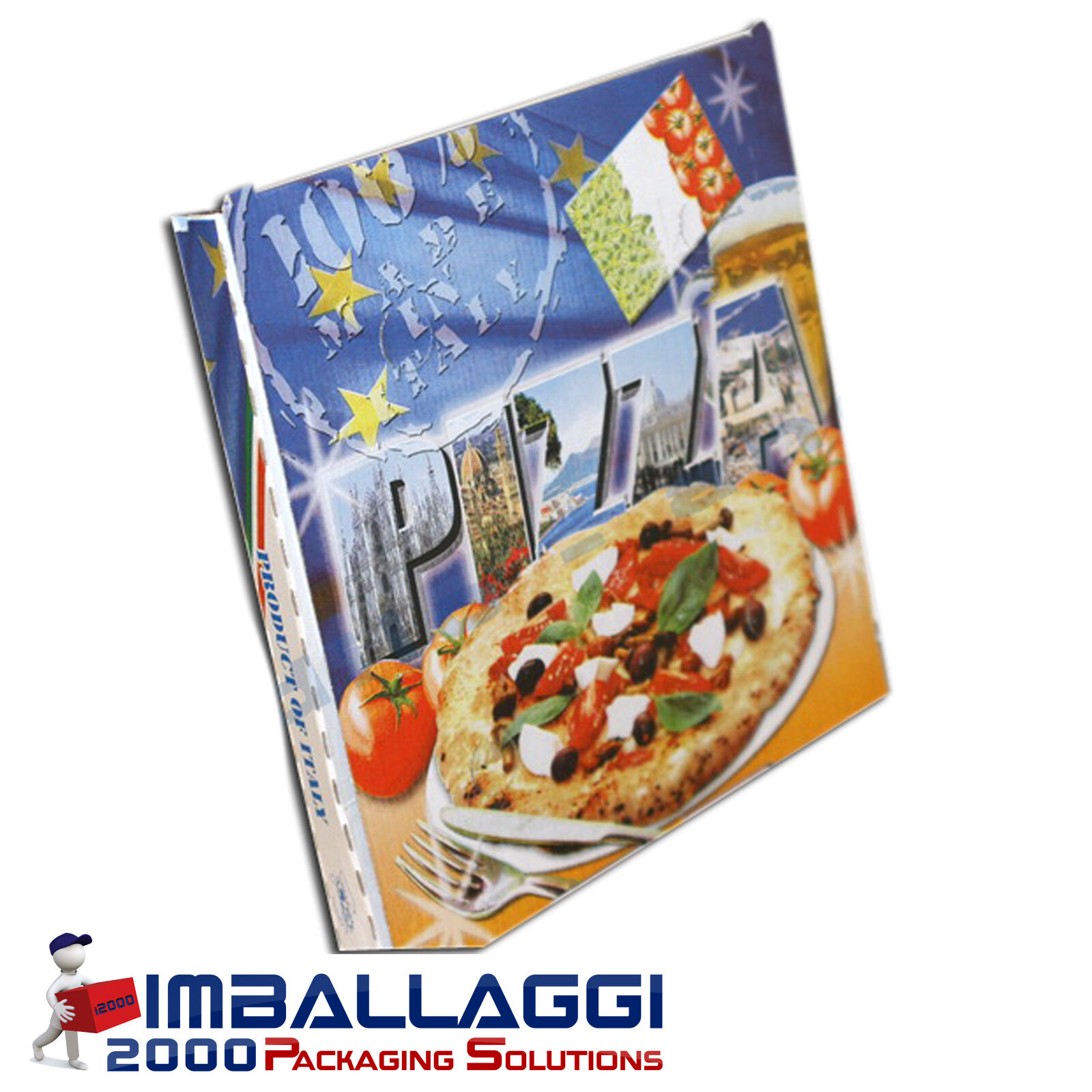 SCATOLE PIZZA BOX PORTAPIZZA MISURA 32.5X32.5 SUPER RESISTENTI 100 PEZZI