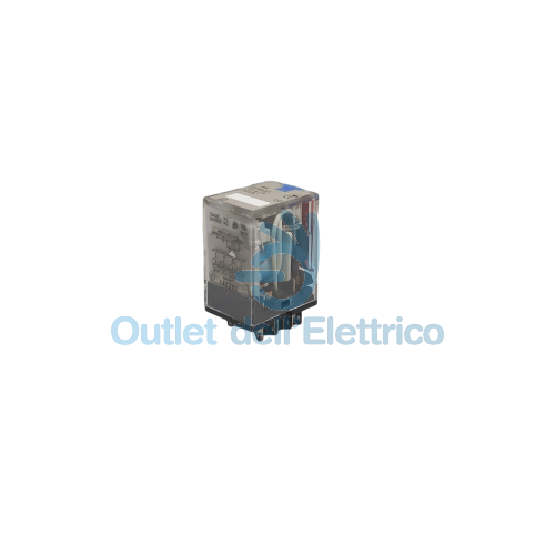 OMRON MY4IN24DCS-15221 RELE' 4SPDT, 5A 24VDC,TERMINALI AD INNESTO, LED + PULSANT