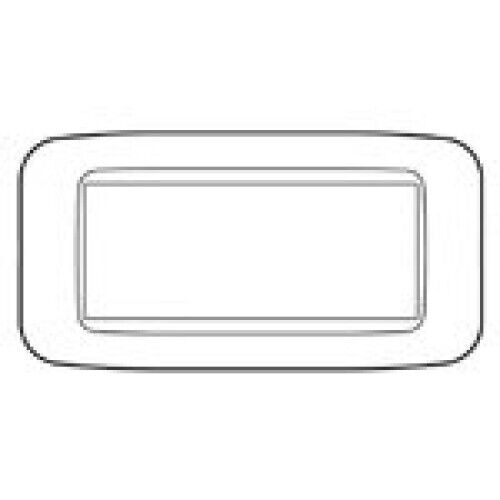 Placca Yes 45 colore Grigio Noir - 4 moduli