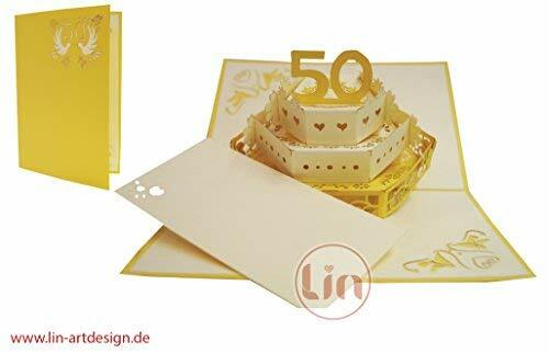 LIN Pop Up carta matrimonio carte, inviti da matrimonio, 3d carta (W0A)