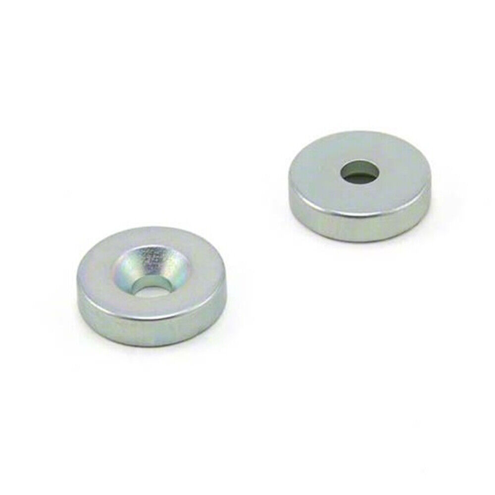 20mm Dia X 5mm X5.2mm Countersunk Zinc N42 Neodymium Magnete 8.3kg Tirare, Sud