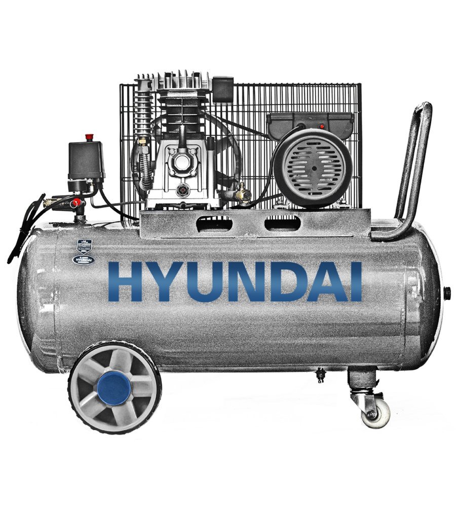 COMPRESSORE D'ARIA LUBRIFICATO - HYUNDAI - 100 LITRI 3 HP 8 BAR