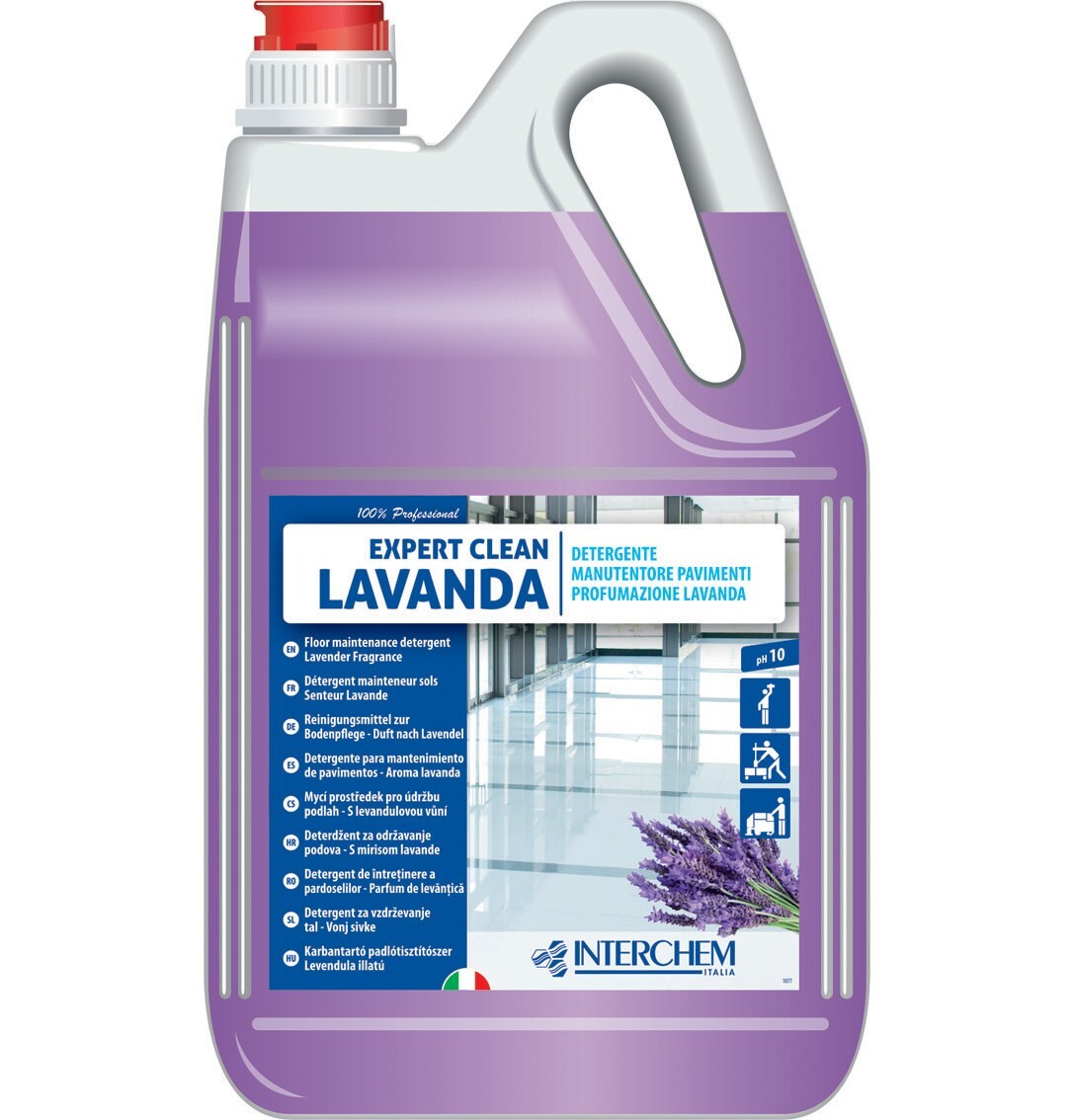 Detergente Pavimenti Senza Risciacquo Expert Clean Lavanda Interchem 5 Kg