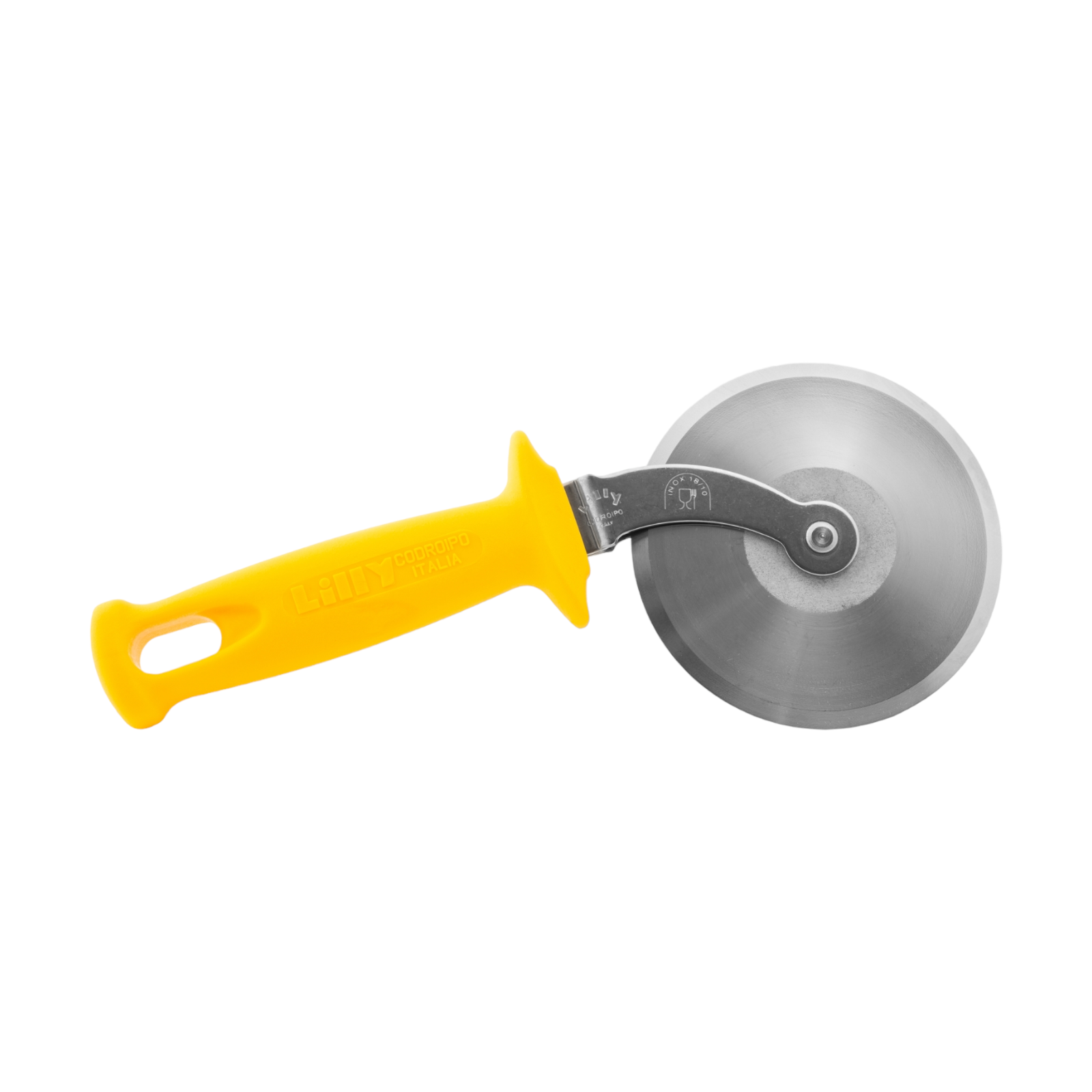 Rotella Tagliapizza Inox Curva professionale Lilly Codroipo Cm.10
