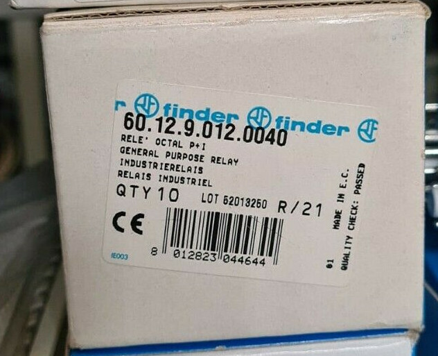 FINDER 60.12.9.012.0040 RELÈ OCTAL P+1 RELE' INDUSTRIALE