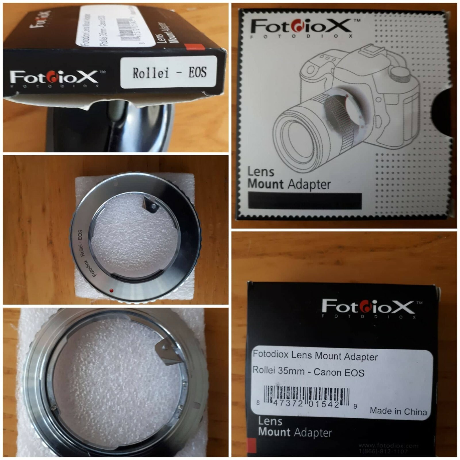 Fotodiox Anello Adattatore per Rollei 35mm Obiettivo a Fotocamera Canon EOS 