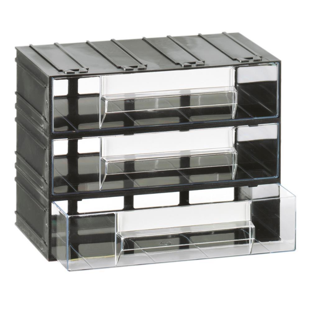 Cassettiera in plastica portaminuteria, 3 cassetti, 225 L x 133 P x 169 H mm