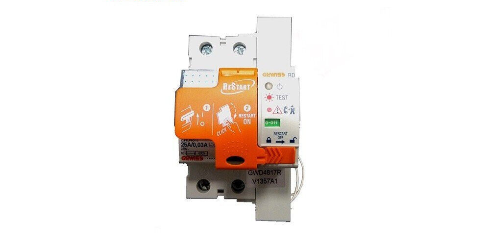 Restart Gewiss D4817R interruttore differenziale a riarmo automatico EX 94817R