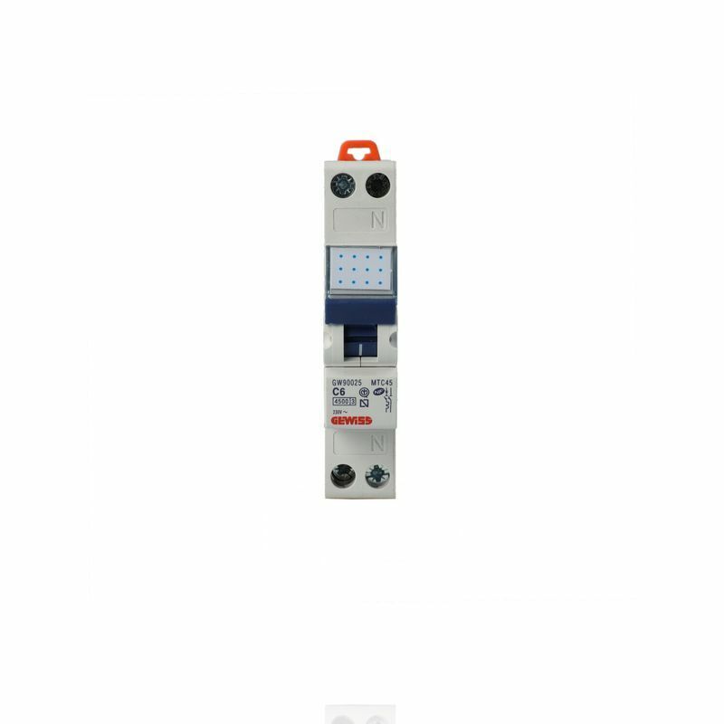 GEWISS GW90025 Interruttore  magnetotermico compatto (MTC45), 1P+N, 6 A