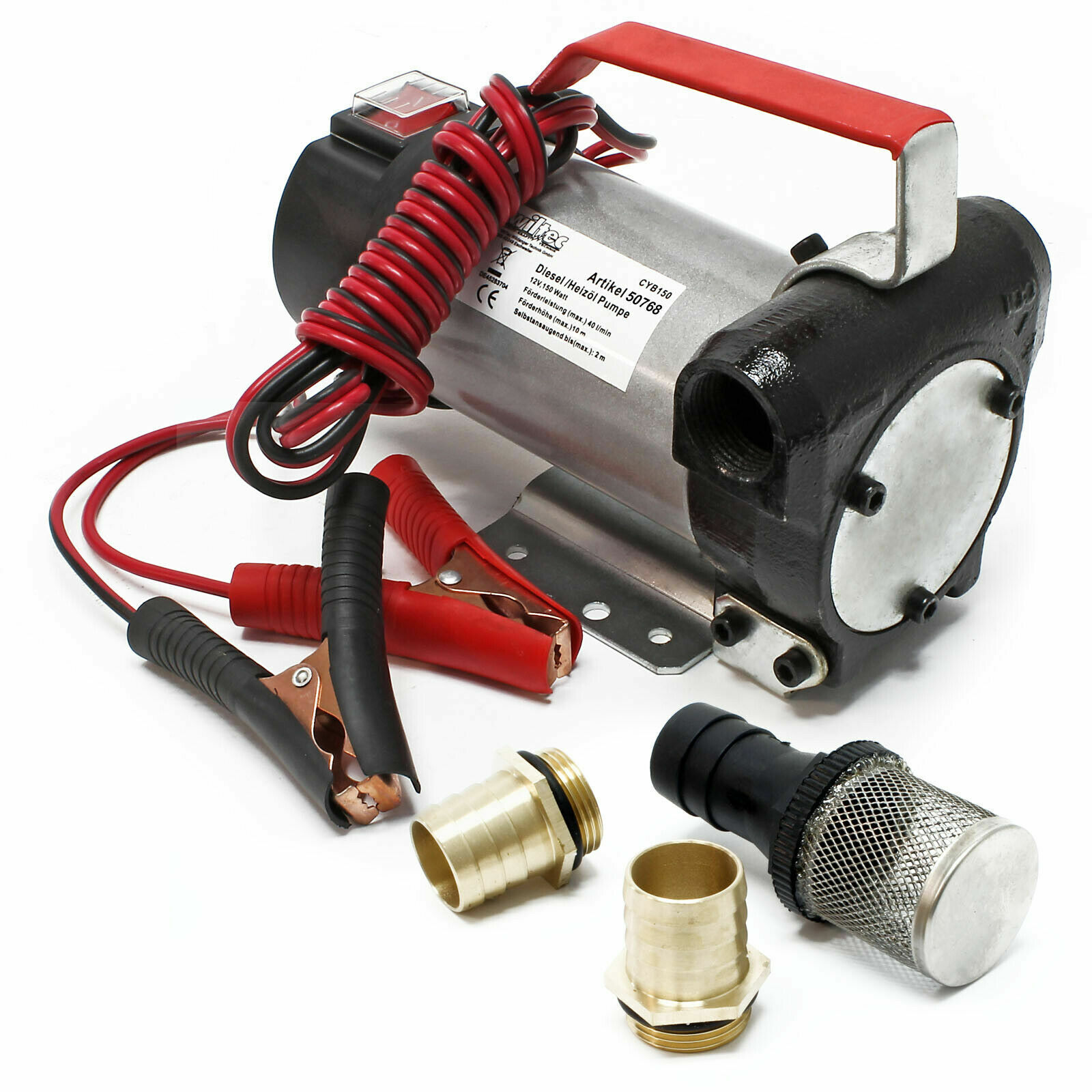 POMPA BIO AUTOASPIRANTE PORTATILE OLIO ESAUSTO GASOLIO DIESEL AUTO 12V 160W - T