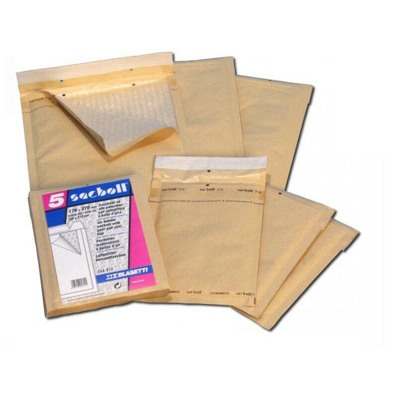 Sacchetti Buste Sacboll per spedizione Avana 29x42cm/27x36cm 10 Pz Blasetti