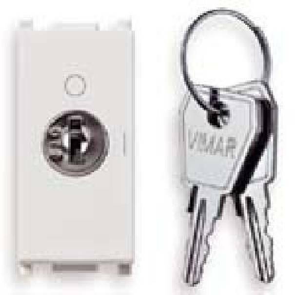 VIMAR PLANA INTERRUTTORE 2 POLI 16A + CHIAVE OFF 14083.S