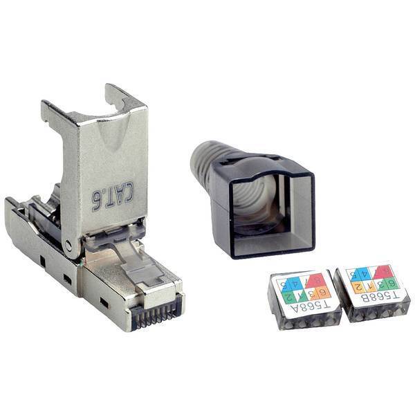 VALUE SPINA RJ 45 CONFEZIONABILE IN CAMPO CAT 6 CLASSE E STP 26.99.0371