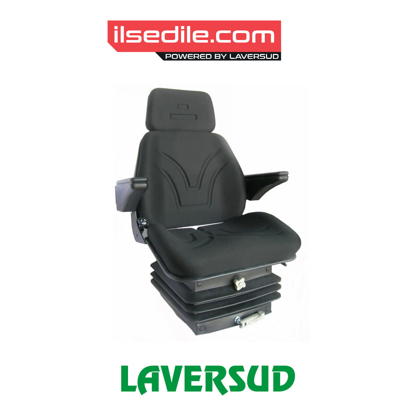 Sedile Trattore Top - OMOLOGATO - Molleggio Meccanico + Braccioli Poggiatesta