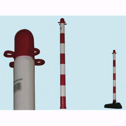 Colonnina segnaletica paletto bianco rosso H:90 cm senza base