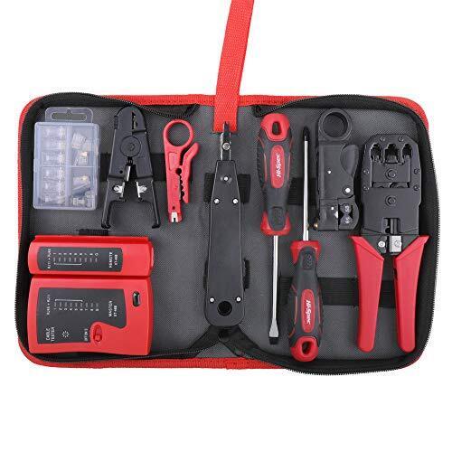 Hi-Spec Kit di strumenti di riparazione e manutenzione dei cavi di rete (R8q)