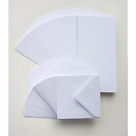 Crafts UK 50 biglietti e buste, bianco, 5 x 12,7 cm (Z3K)