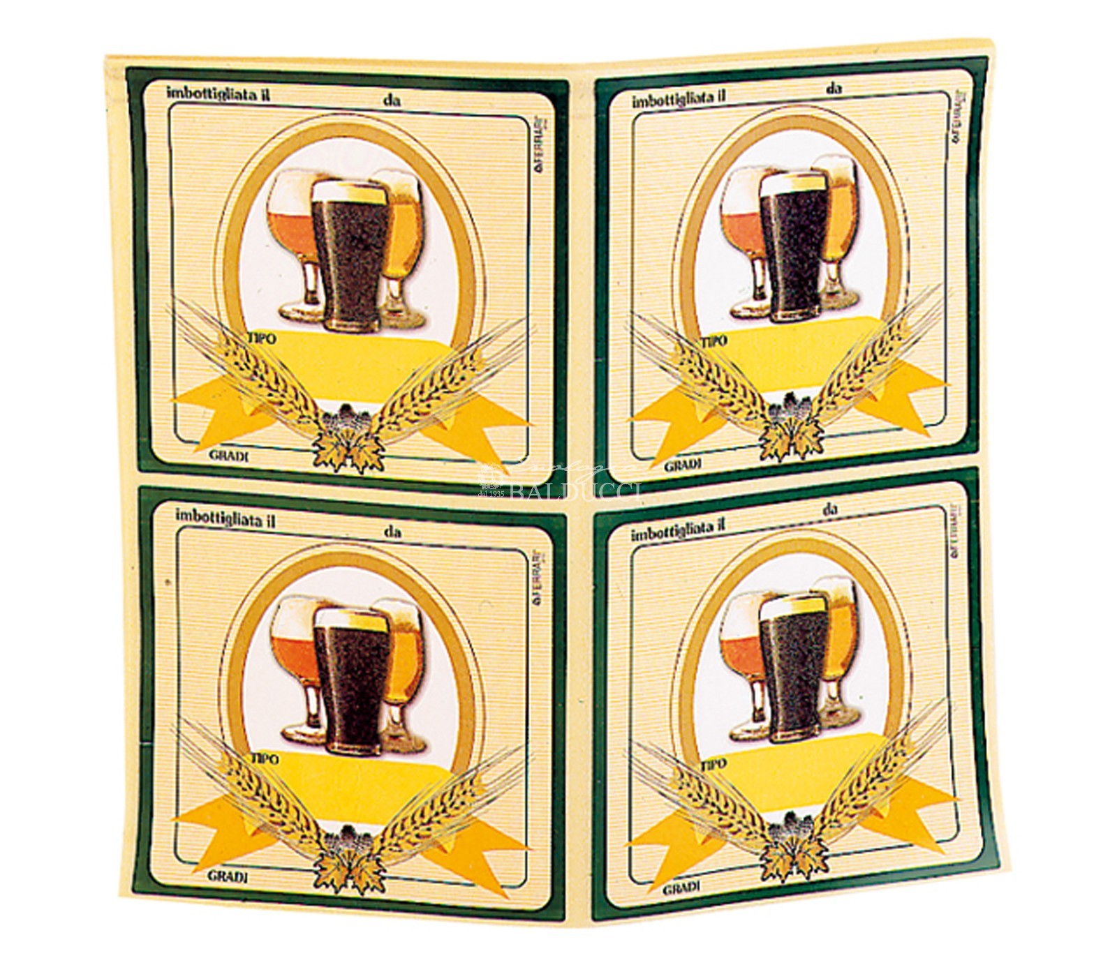 HOME BREW ETICHETTE ADESIVE “BIRRA” BLISTER DA 100 PZ.-birra fatta in casa