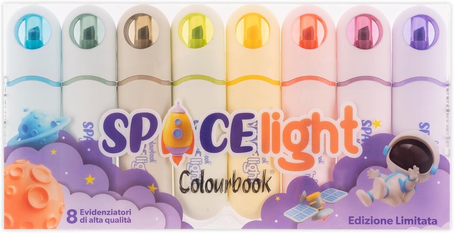 TASCHETTA 8 EVIDENZIATORI SPACELIGHT - COLOURBOOK