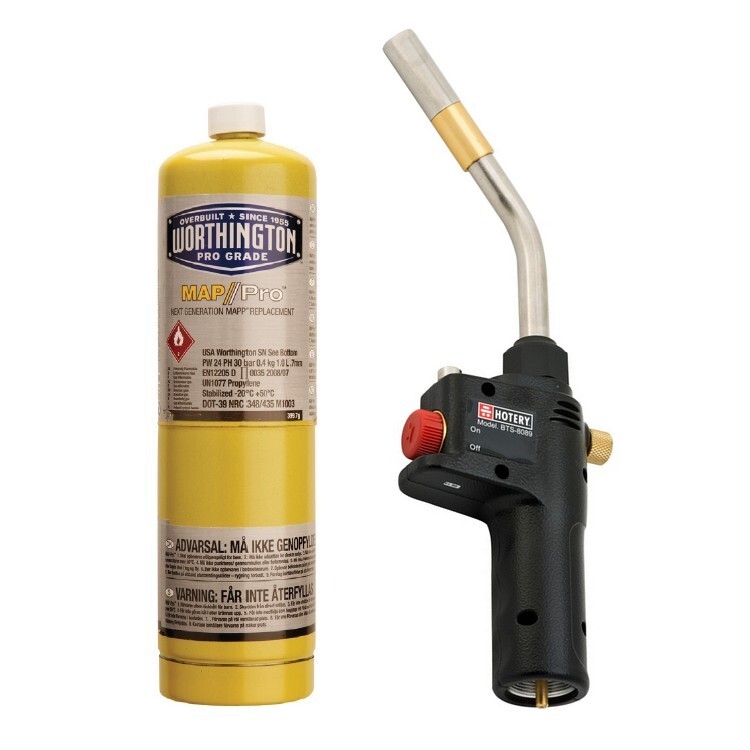 Cannello set torcia per saldatura con bombola gas MAP PRO - Cannello polifunzion
