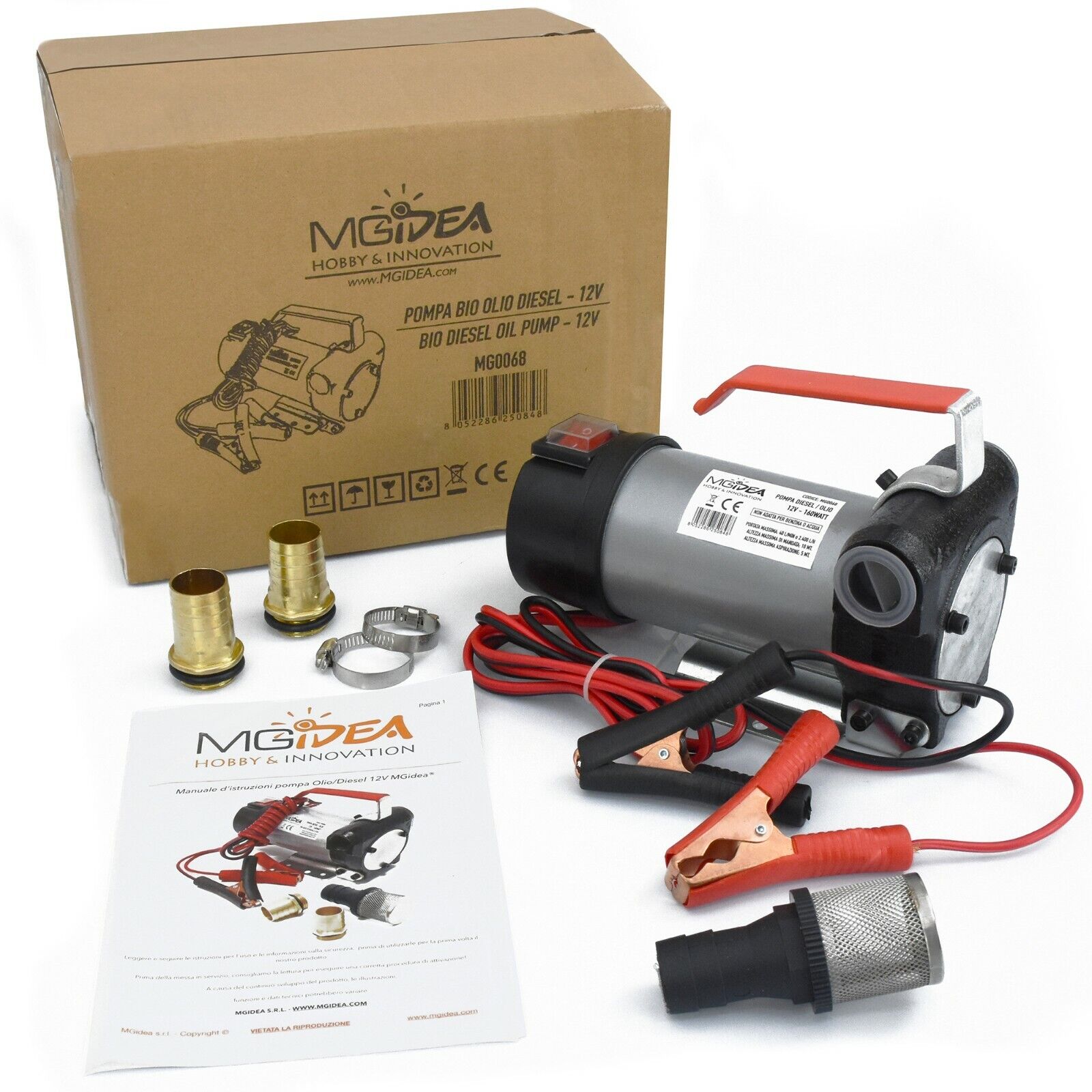 POMPA OLIO DIESEL BIODIESEL TAGLIANDO AUTO 12V PORTATILE 160W CAMBIO OLIO MOTORE
