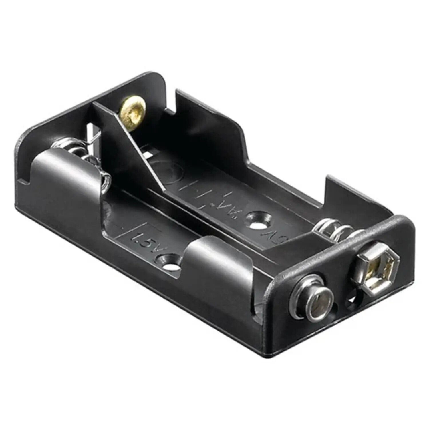 portabatterie per 2 batterie stilo aa 58 x 32 x 14,5 mm box contenitore