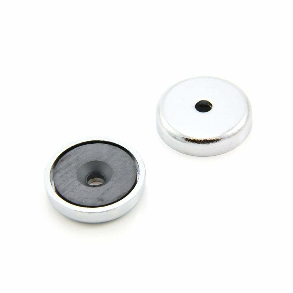 32mm Dia X 7mm X 5mm Countersunk Ferrite Y30bh Pot Magnete, 6kg Tirare