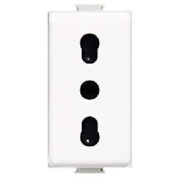 PRESA CORRENTE BIPASSO BTICINO MATIX 2P+T 10/16A BIANCO AM5180
