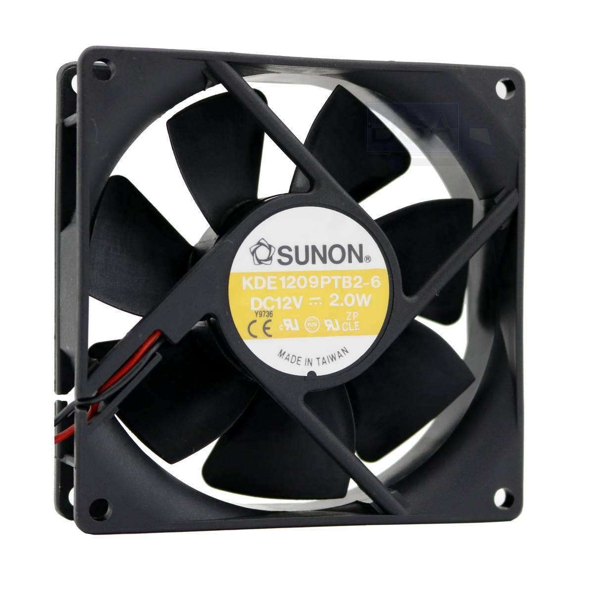 Ventola 92mm 92x92x25 SUNON KDE1209PTB2-6 12V 2W  DC Air Fan 9.2 cm 2 fili +/-