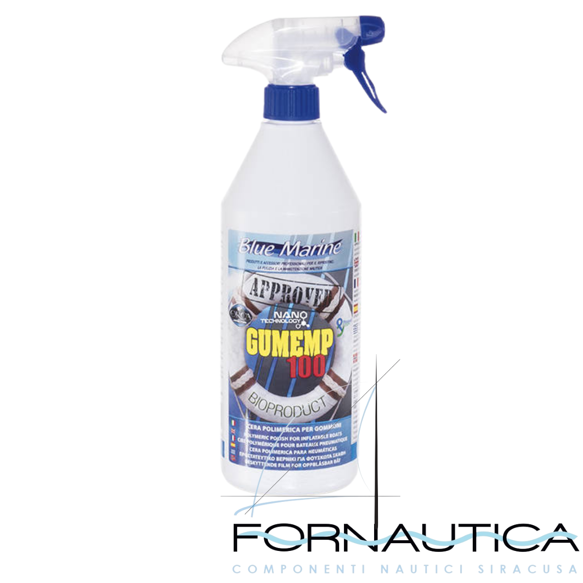 BLUE MARINE GUMEMP 100 CERA POLIMERICA SPRAY LUCIDANTE PER GOMMONI 0,75 LT
