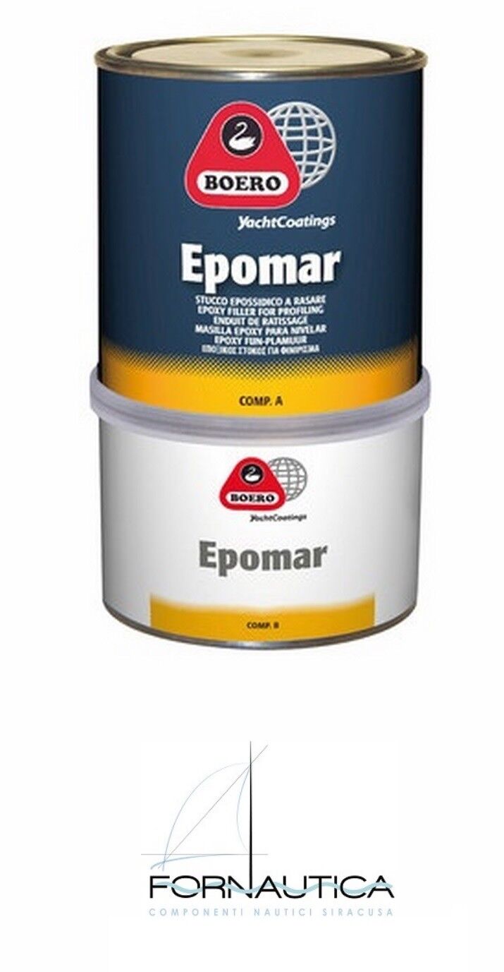 EPOMAR BOERO STUCCO EPOSSIDICO A RASARE LT. 0,75 BICOMPONENTE (A+B) - LIGHT GREY