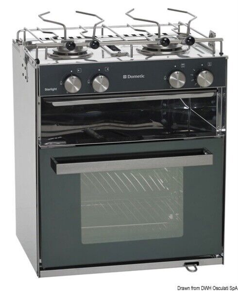Cucina con forno a gas Smev Sunlight Slim 2 fuochi - 50.366.22