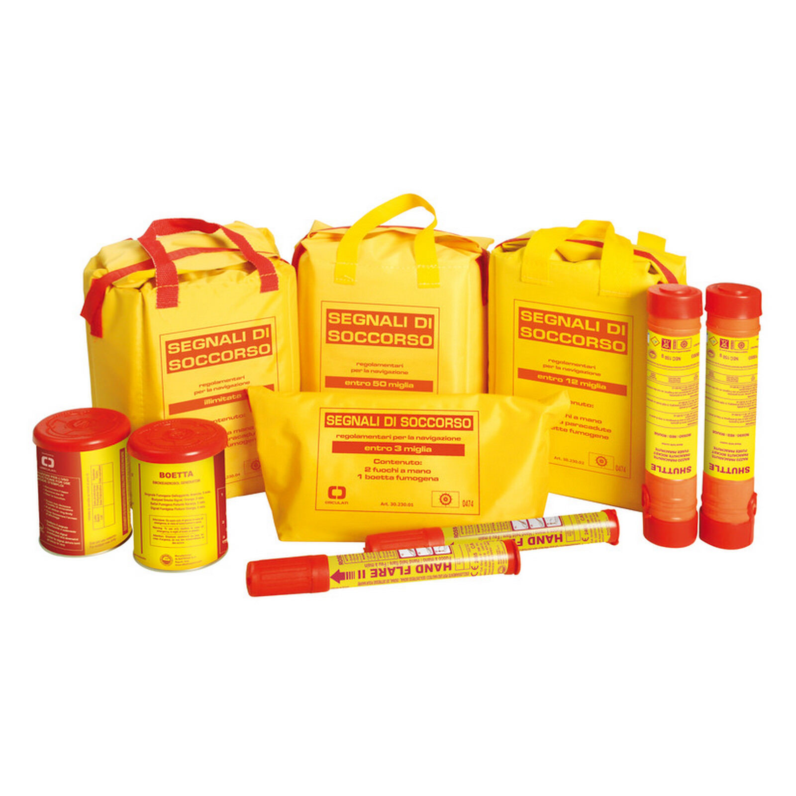Kit soccorso oltre 50 miglia (SOMMATO eco-contributo Co.Ge.Pir) Razzi - 1 PZ Os