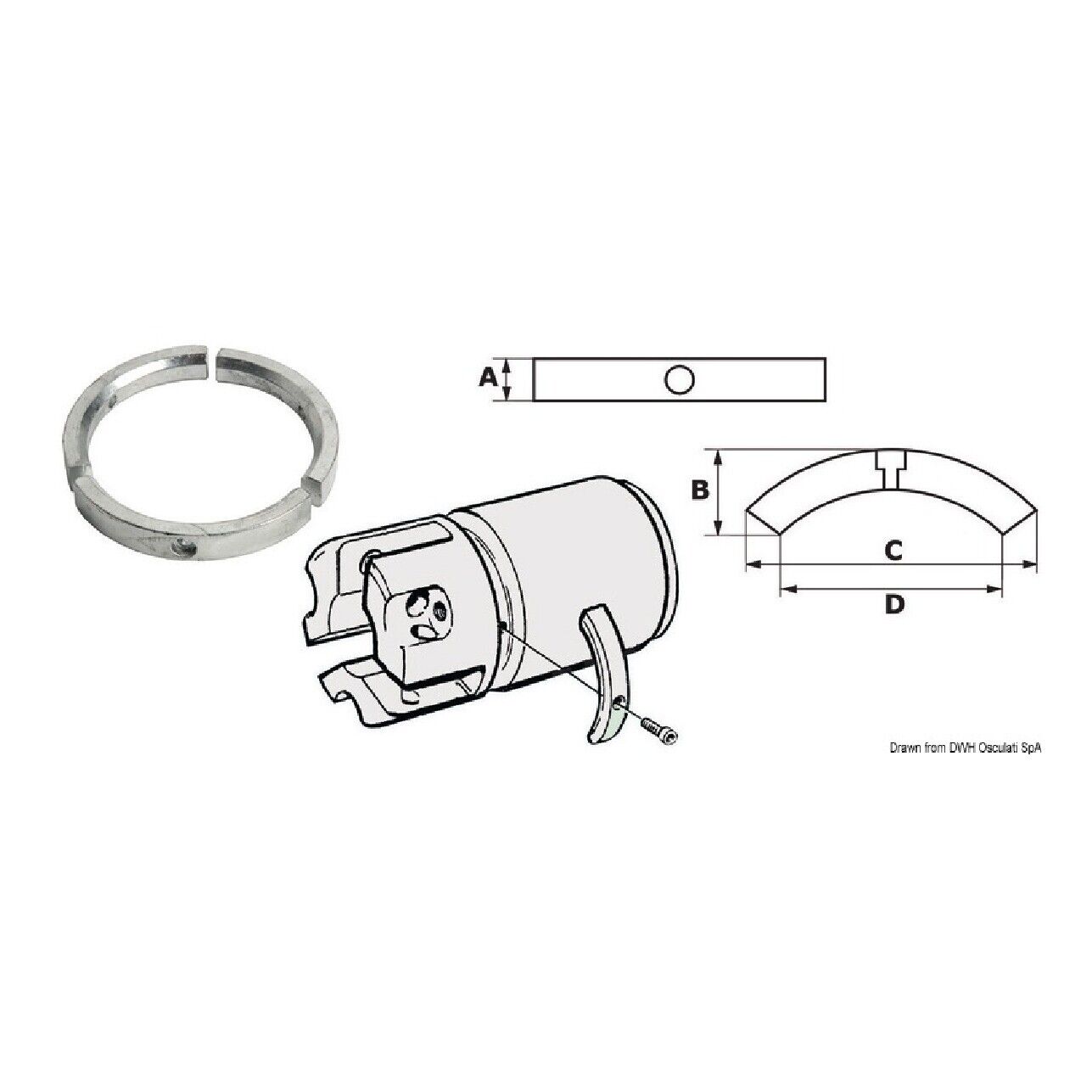 Osculati Kit anodi zinco VOLVO SailDrive 3 pale 43.535.00
