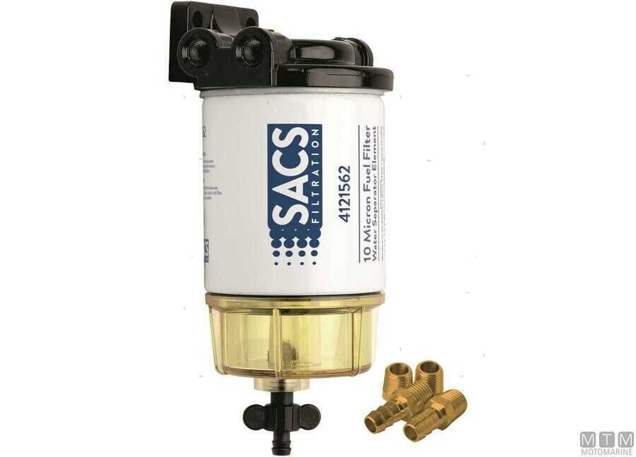 1 FILTRO SEPARATORE SACS CON CALOTTA TRASPARENTE DECANTATORE ACQUA ALLU+OTTONE