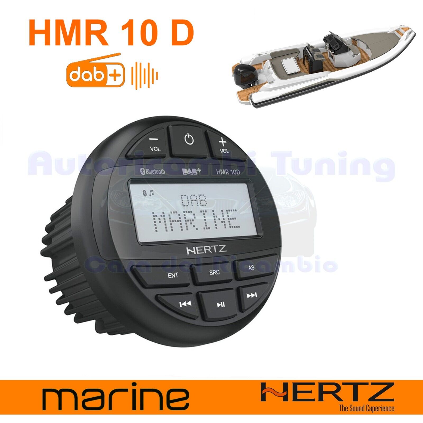 HERTZ HMR 10D radio nautica con DAB+ Media Receiver USB Bluetooth AUX