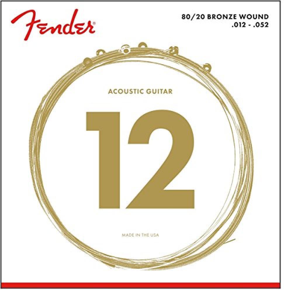 (TG. 12-52) Fender 80/20 Bronze Acoustic 70L 12-52 - NUOVO