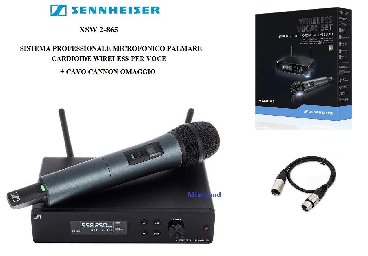 SENNHEISER XSW 2 865 Vocal Set B band RADIOMICROFONO PROFESSIONALE PALMARE UHF