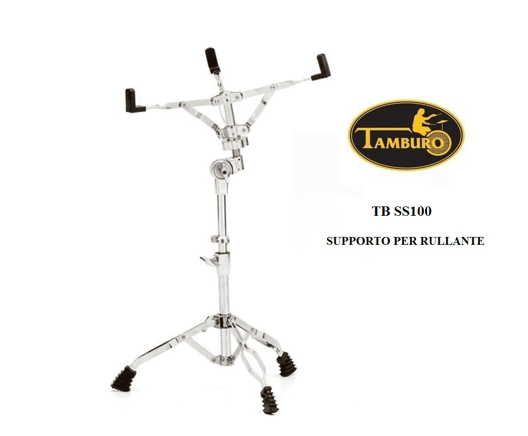 TAMBURO SS100 SUPPORTO ASTA REGGI RULLANTE BATTERIA SNARE STAND SS 100