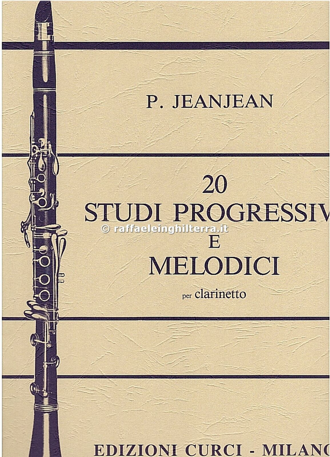 Curci 20 studi progressivi e melodici per clarinetto volume 1 Jeanjean Paul