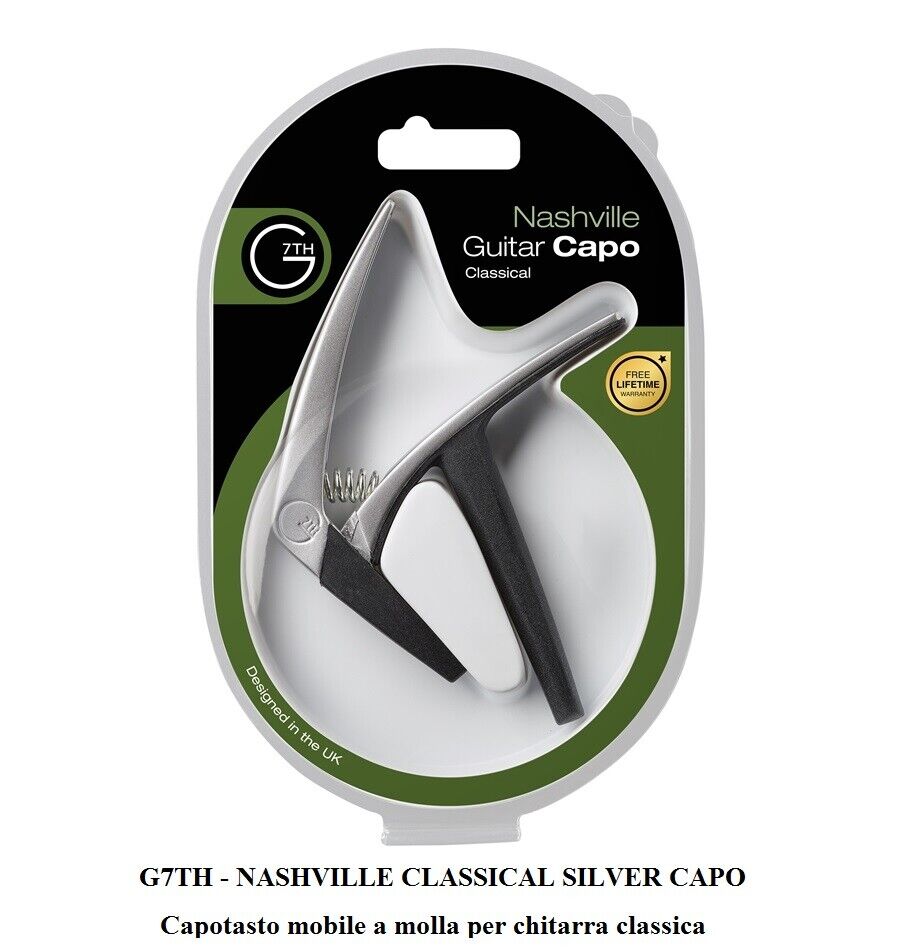 G7TH NASHVILLE CLASSICAL SILVER CAPO Capotasto mobile per chitarra classica